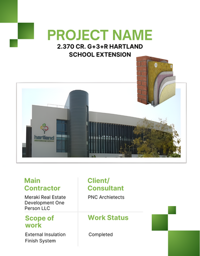 A promotional poster detailing the Hartland school extension project